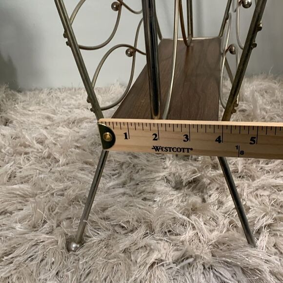 Vintage Metal Mid-Century Modern Style Magazine Rack - Picture 12 of 17